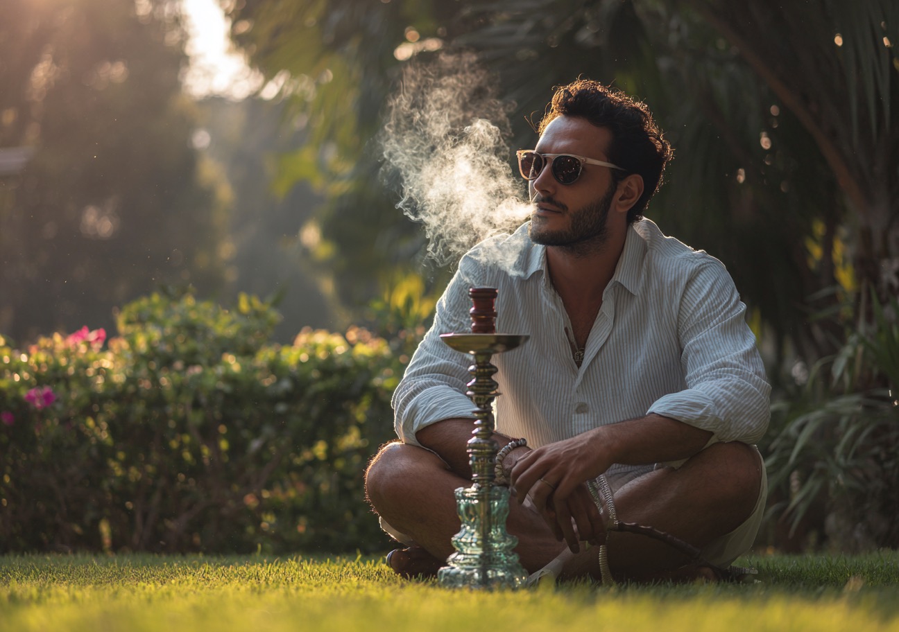 A guest settling into an unhurried outdoor Hydro session in golden light